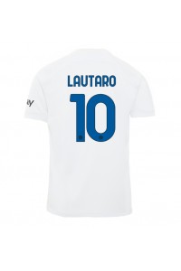 Inter Milan Lautaro Martinez #10 Voetbaltruitje Uit tenue 2023-24 Korte Mouw